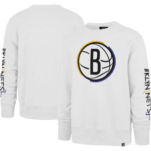'47 Brooklyn Nets White 2022/23 City Edition Two Peat Striking Headline Pullover Sweatshirt Flash sale! Snag this great jersey at a discounted price.