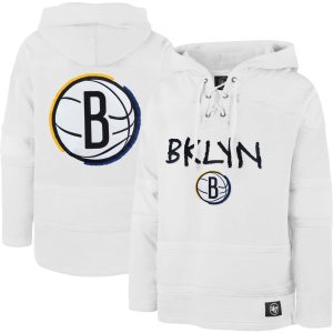 47 Brooklyn Fabulous Nets White 2022/23 Pregame MVP Lacer Pullover Hoodie City Edition Sports fans
