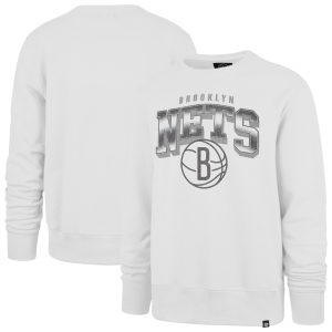 '47 Brooklyn Nets White Spotlight Headline Pullover Sweatshirt Superb Be the first! Order this trendy jersey ahead of the crowd.