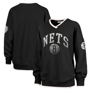 '47 Brooklyn Nets Women's Black Rise Wax Pack Daze '80s Gorgeous Oversize Pullover Sweatshirt Limited edition! Don't miss your chance to own this unique jersey.