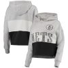 '47 Brooklyn Nets Women's Heathered Gray/Heathered Superb Black Lizzy Cutoff Pullover Hoodie Time - sensitive! Order now before the deal expires.