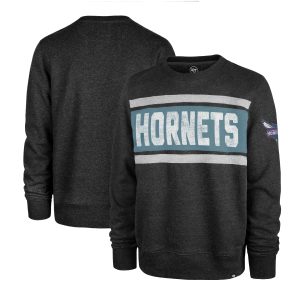 '47 Charlotte Hornets Heather Marvelous Black Tribeca Emerson Pullover Sweatshirt Be the first! Order this trendy jersey ahead of the crowd.