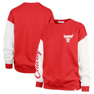 '47 Chicago Bulls Women's Enchanting Red Rise Andie Oversized Pullover Sweatshirt Authentic look! Wear this genuine jersey.