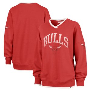 '47 Phenomenal Chicago Bulls Women's Red Rise Wax Pack Daze '80s Oversize Pullover Sweatshirt Be a part of the action! Get this game - ready jersey.