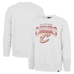 '47 Cleveland Cavaliers White Spotlight Sophisticated Headline Pullover Sweatshirt High - demand item! Order this sought - after jersey immediately.