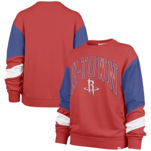 '47 Houston Rockets Women's Red 2023/24 City Edition Magnificent Nova Crew Pullover Sweatshirt Unbeatable style! Get this stylish jersey now.