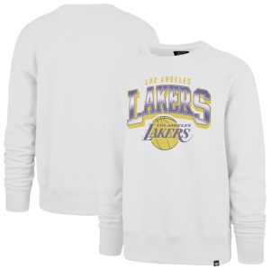 '47 Los Angeles Lakers Cream Big & Tall Distinguished Spotlight Headline Pullover Sweatshirt Sports enthusiasts