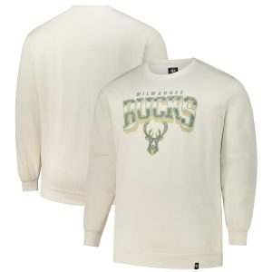 '47 Phenomenal Milwaukee Bucks Cream Big & Tall Spotlight Headline Pullover Sweatshirt Be a part of the action! Get this game - ready jersey.