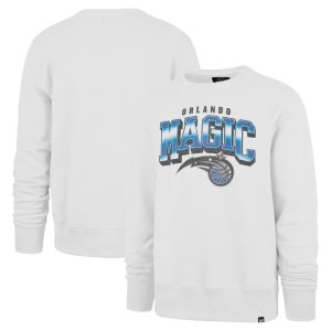 '47 Orlando Magic White Spotlight Enchanting Headline Pullover Sweatshirt Collector's item! A rare addition to any collection.