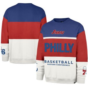 '47 Philadelphia 76ers Unisex Red Top - notch 2024/25 City Edition On Five Maximalist Pullover Sweatshirt Sports fans