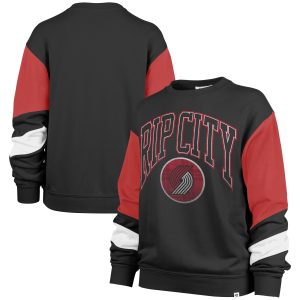 '47 Portland Trail Blazers Women's Black 2023/24 Gorgeous City Edition Nova Crew Sweatshirt Show your dedication! Own this special jersey for your team.