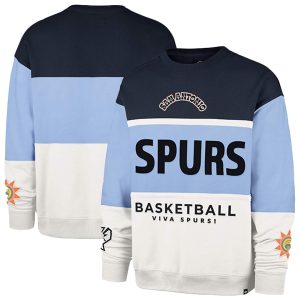 '47 Impressive San Antonio Spurs Unisex Blue 2024/25 City Edition On Five Maximalist Pullover Sweatshirt Show your dedication! Own this special jersey for your team.