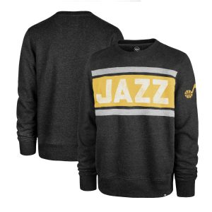 '47 Utah Jazz Heather Terrific Black Tribeca Emerson Pullover Sweatshirt Stand out from the crowd! Wear this eye - catching jersey.