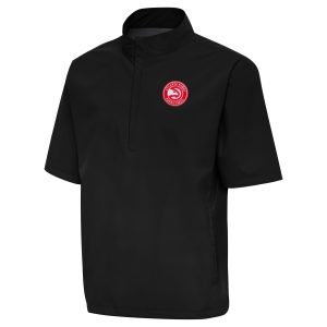 Antigua Atlanta Hawks Black Splendid Brisk Quarter Zip Windbreaker Customizable! Personalize this great jersey.