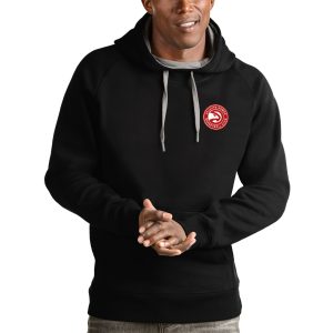 Antigua Atlanta Hawks Black Victory Pullover Hoodie Striking Authentic look! Wear this genuine jersey.