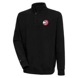 Antigua Atlanta Hawks Premium Black Victory Quarter Zip Pullover Top New arrival! Check out this fresh and exciting jersey.