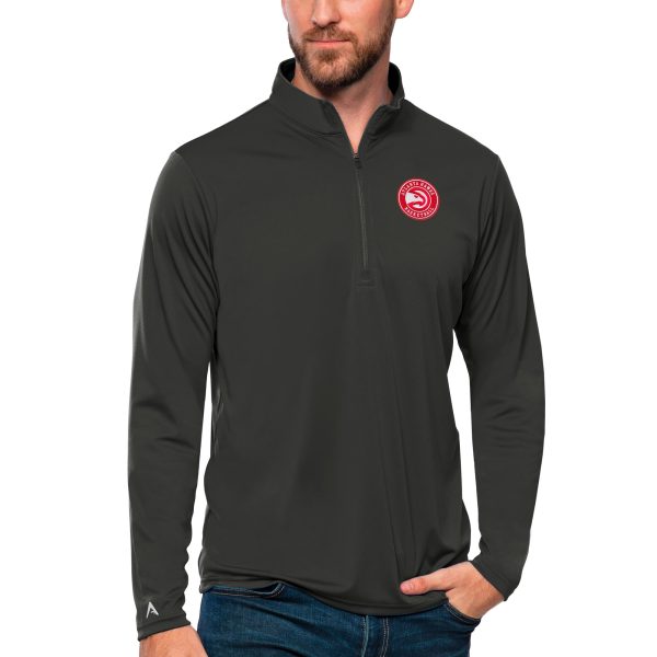 Antigua Atlanta Hawks Phenomenal Charcoal Tribute Quarter Zip Pullover Top Enhance your game - day look! Get this fashionable jersey.