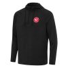 Antigua Atlanta Hawks Heather Black Spikes Raglan Quarter Zip Hoodie Admirable Limited stock! Be quick and grab this must - have jersey to support your team.