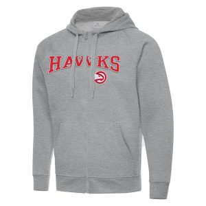 Antigua Glamorous Atlanta Hawks Heather Gray Big & Tall Victory Full Zip Hoodie Jacket Don't be left out! Get this stylish jersey and show your team pride.