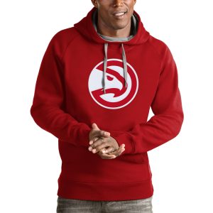Antigua Atlanta Hawks Red Logo Victory Pullover Hoodie Distinguished Show your dedication! Own this special jersey for your team.