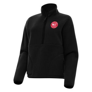 Antigua Atlanta Elegant Hawks Women's Black Figure Half Zip Pullover Sweatshirt Hurry! Exclusive offer. Get your hands on this outstanding jersey right away.