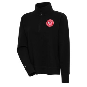 Antigua Atlanta Hawks Women's Black Exceptional Portal Quarter Zip Pullover Top High - demand item! Order this sought - after jersey immediately.