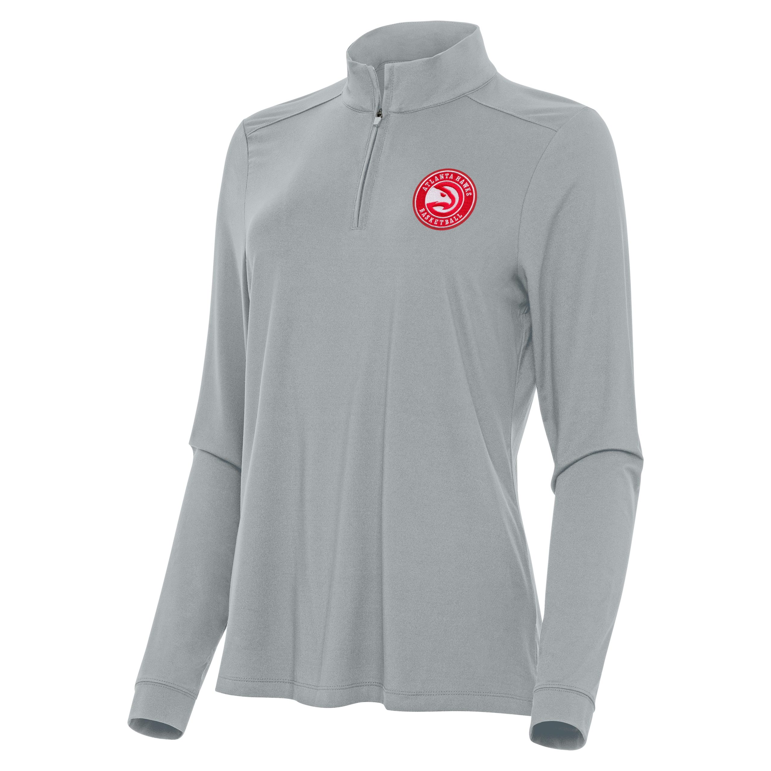 Antigua Glamorous Atlanta Hawks Women's Gray Intent Quarter Zip Top Best - selling! Order this popular jersey before it's out of stock.