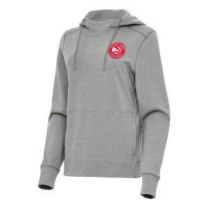 Antigua Atlanta Hawks Women's Heather Gray Justice Pullover Hoodie Classy Designed for performance! Get this functional jersey.