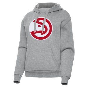 Antigua Atlanta Hawks Women's Heather Gray Victory Pullover Hoodie Alluring Experience luxury! Order this high - end jersey.