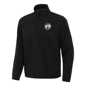 Antigua Boston Celtics Black Brisk Quarter Zip Outstanding Windbreaker Upgrade your fan gear! Order this premium jersey today.