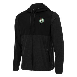Antigua Boston Celtics Black Sway Full High - quality Zip Hoodie Jacket Enhance your game - day look! Get this fashionable jersey.