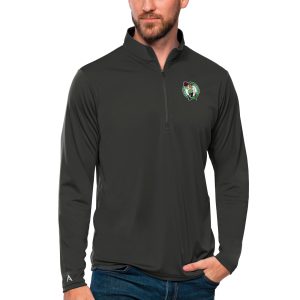 Antigua Boston Celtics Charcoal Tribute Quarter Zip Pullover Enchanting Top Gift idea! Surprise a sports fan with this amazing jersey.
