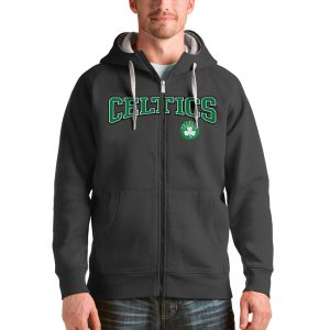 Antigua Gorgeous Boston Celtics Charcoal Victory Full Zip Hoodie Authentic look! Wear this genuine jersey.