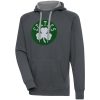 Antigua Boston Celtics Charcoal Victory Pullover Hoodie Notable Retailers