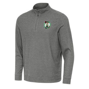 Antigua Premium - grade Boston Celtics Heather Black Subtle Quarter Zip Sweatshirt For a short time only! Don't miss out on this fantastic jersey.