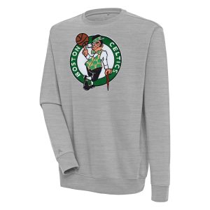 Antigua Boston Celtics Heather Gray Fabulous Victory Pullover Sweatshirt Upgrade your fan gear! Order this premium jersey today.