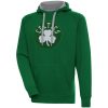 Antigua Boston Celtics Hunter Green Victory Pullover Refined Hoodie Stand out from the crowd! Wear this eye - catching jersey.