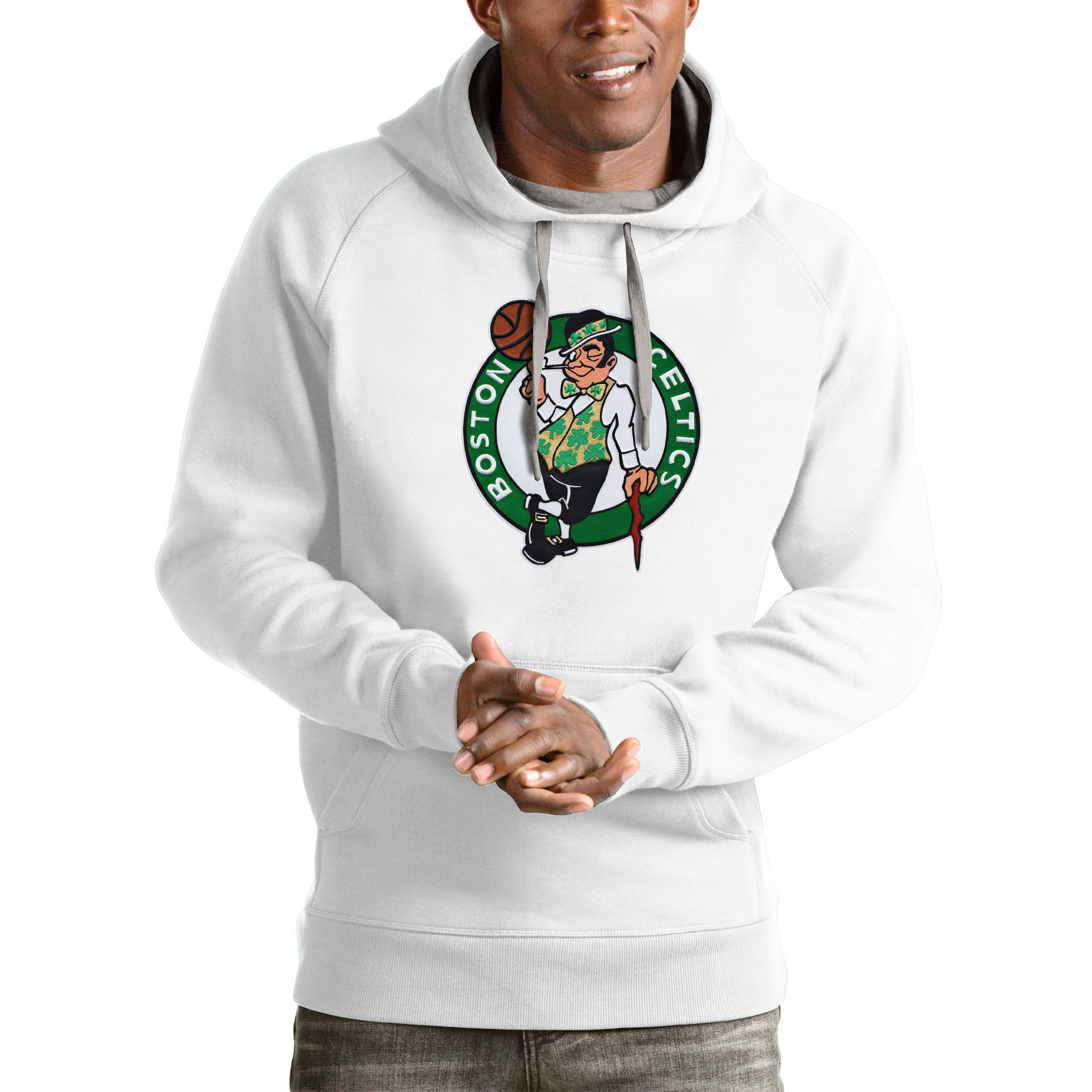 Antigua Impressive Boston Celtics White Logo Victory Pullover Hoodie Be a part of the action! Get this game - ready jersey.