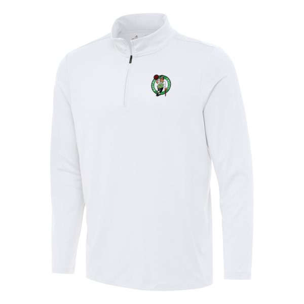 Antigua Boston Celtics White Reprocess Remarkable Quarter Zip Top Retailers