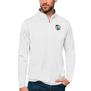 Antigua Boston Celtics Exquisite White Tribute Quarter Zip Pullover Top Stand out from the crowd! Wear this eye - catching jersey.