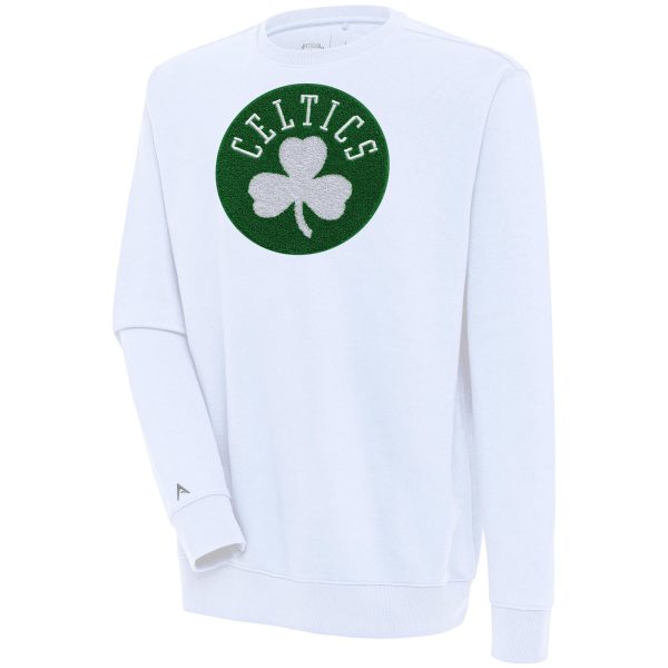 Antigua Boston Celtics White Victory Crewneck Pullover Exceptional Sweatshirt Customizable! Personalize this great jersey.