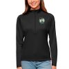 Antigua Boston Celtics Women's Black Tribute Unique Half Zip Top Upgrade your fan gear! Order this premium jersey today.