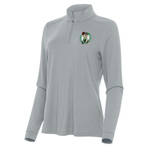 Antigua Boston Celtics Women's Gray Exquisite Intent Quarter Zip Top Hurry! Exclusive offer. Get your hands on this outstanding jersey right away.