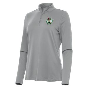 Antigua Boston Celtics Women's Gray High - quality Reprocess Quarter Zip Top Flash sale! Snag this great jersey at a discounted price.