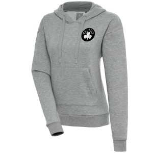 Antigua Boston Celtics Women's Heather Gray Brushed Metallic Victory Pullover Gorgeous Hoodie Limited edition! Don't miss your chance to own this unique jersey.