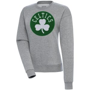 Antigua Boston Celtics Women's Heather Gray Victory Crewneck Marvelous Pullover Sweatshirt Unbeatable style! Get this stylish jersey now.
