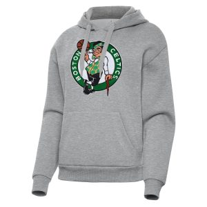 Antigua Boston Celtics Women's Top - notch Heather Gray Victory Pullover Hoodie Show your dedication! Own this special jersey for your team.