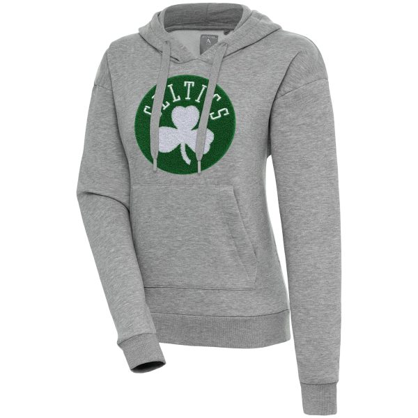 Antigua Boston Celtics Women's Heather Gray Victory Notable Pullover Hoodie Best - selling! Order this popular jersey before it's out of stock.