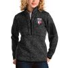 Antigua Boston Celtics Women's Heathered Outstanding Black NBA 75th Anniversary Fortune Quarter Zip Pullover Jacket Celebrate your team! Order this commemorative jersey.