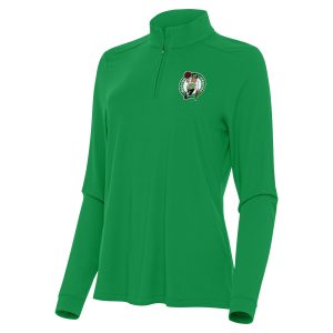 Antigua Boston Celtics Women's Kelly Green Dashing Intent Quarter Zip Top Limited edition! Don't miss your chance to own this unique jersey.